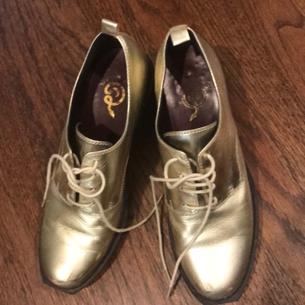 Opening Ceremony Gold Grunge Boots size 40